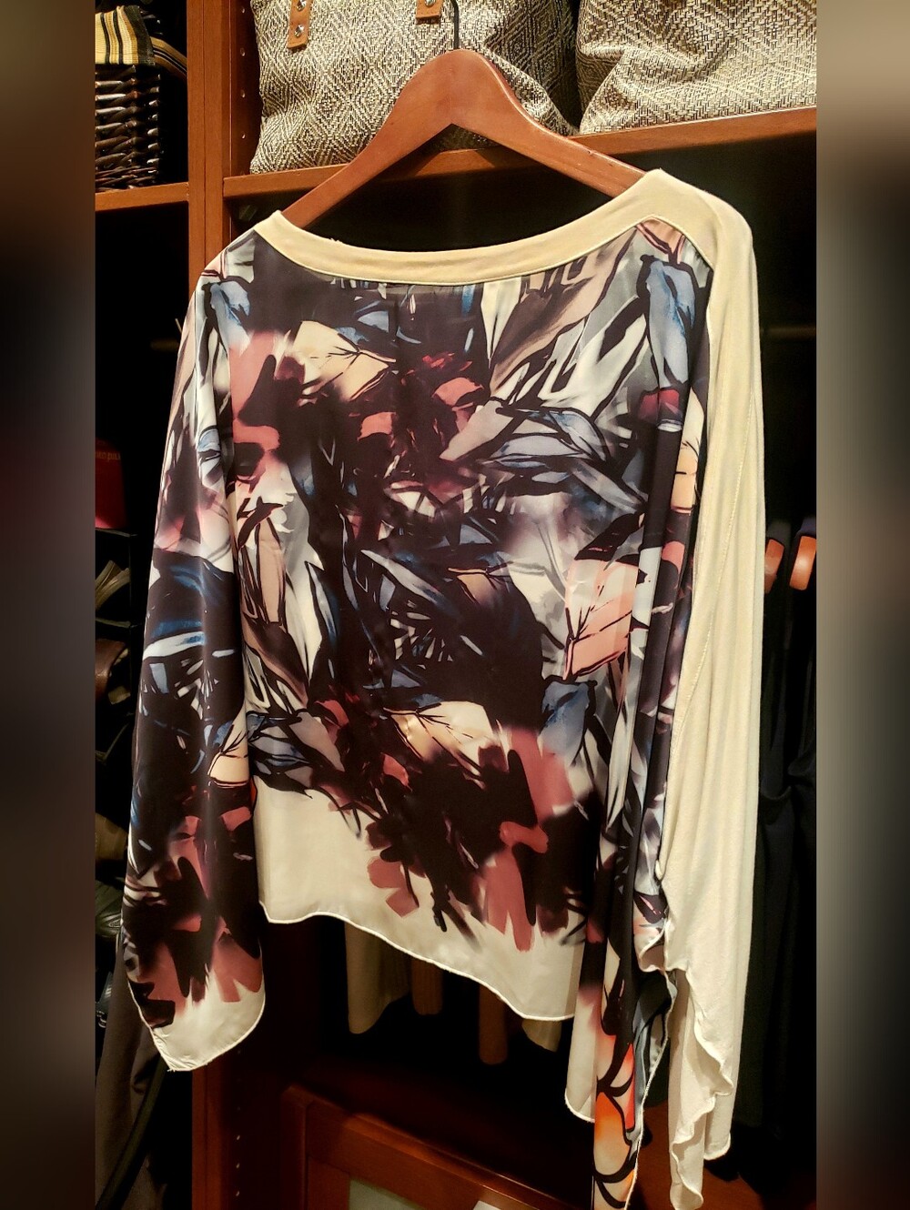 Venus Satin Silk Summer Blouse Size Small